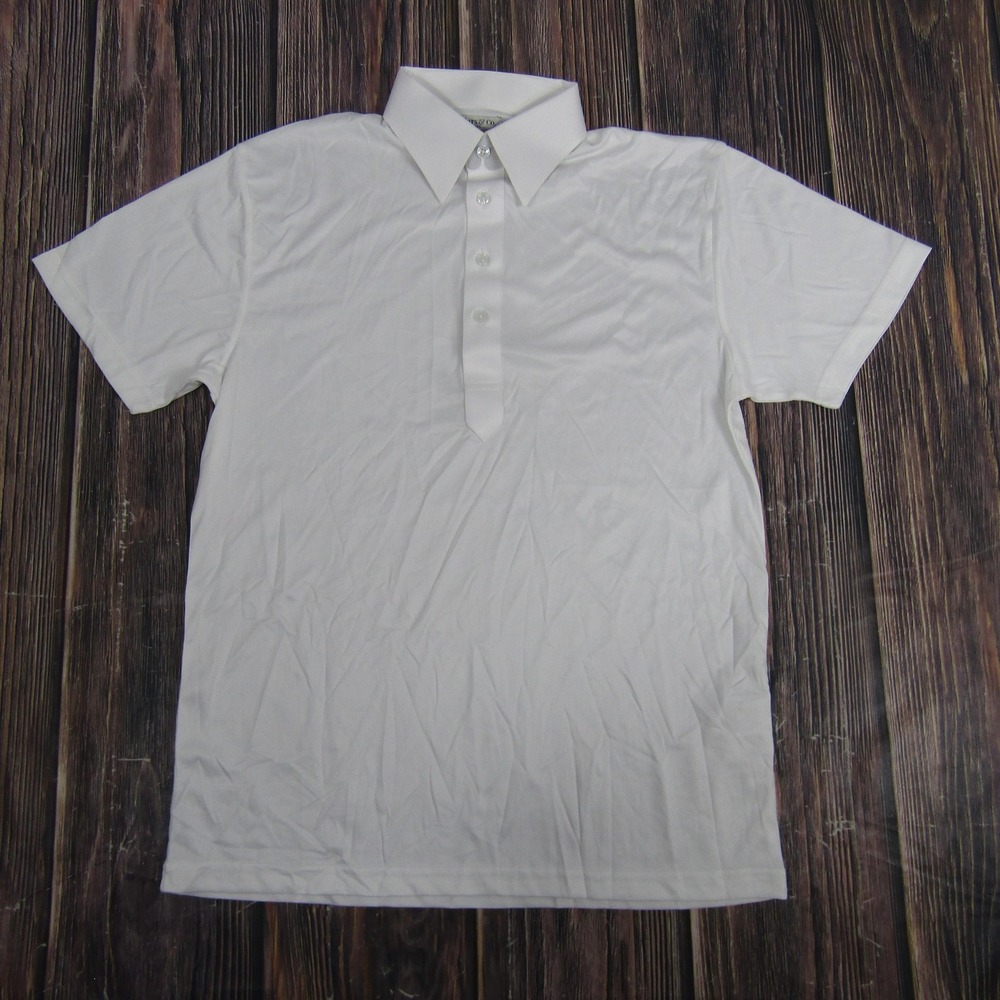 Collars & Co. Dress Collar Polo Shirt Mens Small White Short Sleeve Golf‎ Work